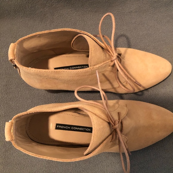 French Connection Dinah Suede Lace Up Ankle Boots - Picture 6 of 8